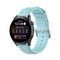 For Huawei Watch 3 / 3 Pro 22mm Round Tail Leather Watch Band(Light Blue)