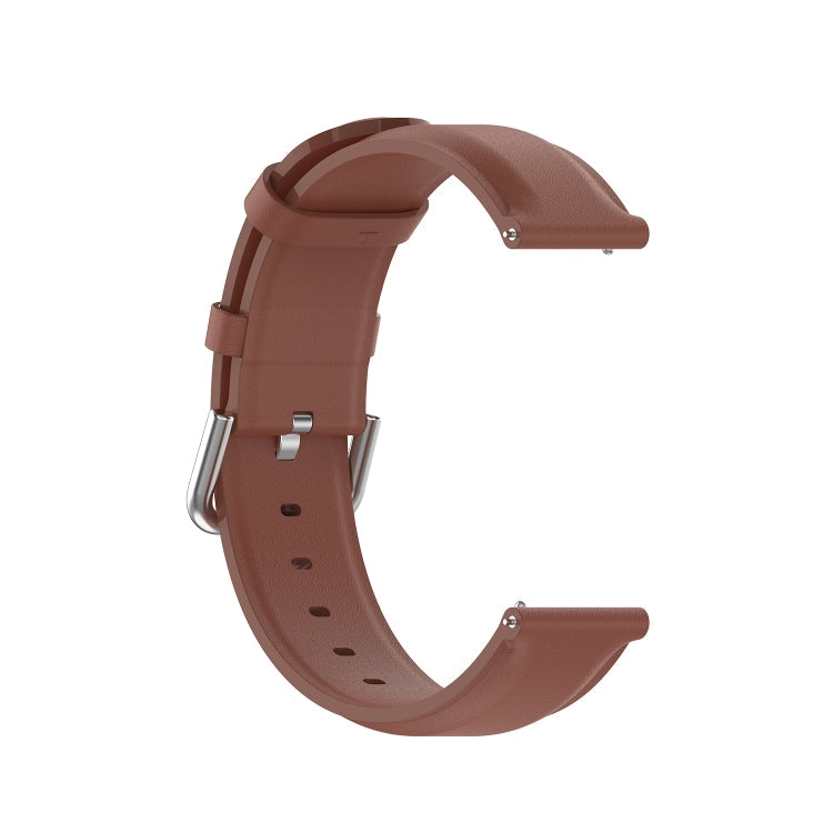 For Huawei Watch 3 / 3 Pro 22mm Round Tail Leather Watch Band(Brown)