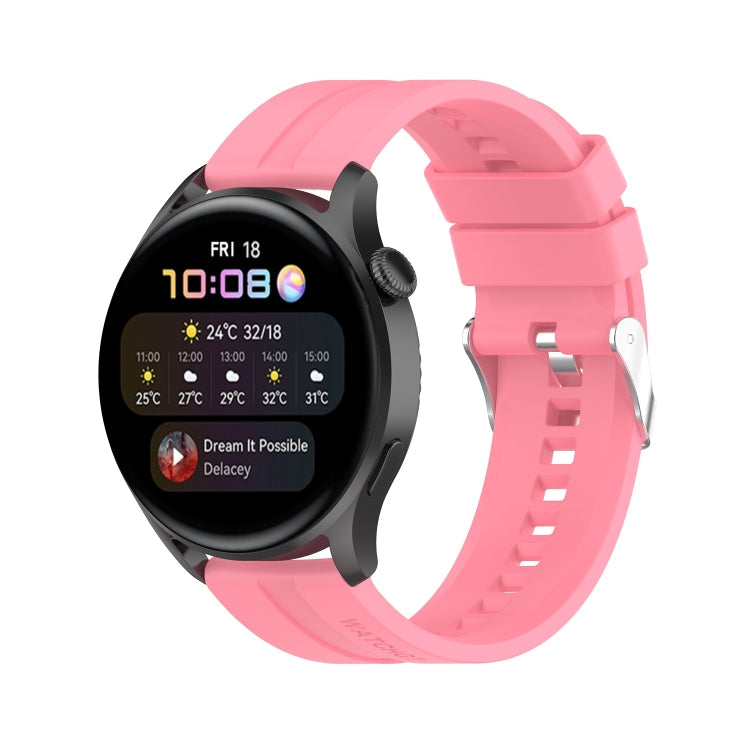 For Huawei Watch 3 / 3 Pro Silicone Watch Band(Pink)