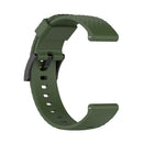 For Suunto 7 24mm Solid Color Silicone Watch Band(Army Green)