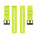For Suunto 7 24mm Solid Color Silicone Watch Band(Lime Green)