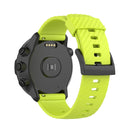 For Suunto 7 24mm Solid Color Silicone Watch Band(Lime Green)