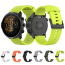 For Suunto 7 24mm Solid Color Silicone Watch Band(Grey)