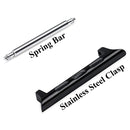 2 PCS Watchbands Stainless Steel Acoustic Ear Connector, Width: 22mm For Apple Watch Series 6 & SE & 5 & 4 40mm / 3 & 2 & 1 38mm(Black)
