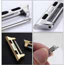 2 PCS Watchbands Stainless Steel Acoustic Ear Connector, Width: 22mm For Apple Watch Series 6 & SE & 5 & 4 40mm / 3 & 2 & 1 38mm(Black)