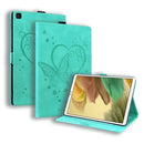 For Samsung Galaxy Tab A7 Lite T220 T225 Love Butterfly Pattern Horizontal Flip Leather Case with Holder(Green)