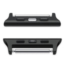 2 PCS Watchbands Stainless Steel Acoustic Ear Connector, Width: 24mm For Apple Watch Series 6 & SE & 5 & 4 44mm / 3 & 2 & 1 42mm(Black)