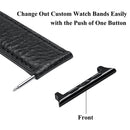 2 PCS Watchbands Stainless Steel Acoustic Ear Connector, Width: 24mm For Apple Watch Series 6 & SE & 5 & 4 44mm / 3 & 2 & 1 42mm(Black)