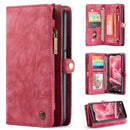 For Samsung Galaxy A12 CaseMe Detachable Multifunctional Horizontal Flip Leather Case, with Card Slot & Holder & Zipper Wallet & Photo Frame(Red)