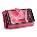 For Samsung Galaxy A12 CaseMe Detachable Multifunctional Horizontal Flip Leather Case, with Card Slot & Holder & Zipper Wallet & Photo Frame(Red)