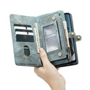 For Samsung Galaxy A32 5G CaseMe Detachable Multifunctional Horizontal Flip Leather Case, with Card Slot & Holder & Zipper Wallet & Photo Frame(Green)