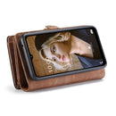 For Samsung Galaxy A32 5G CaseMe Detachable Multifunctional Horizontal Flip Leather Case, with Card Slot & Holder & Zipper Wallet & Photo Frame(Brown)