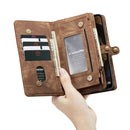 For Samsung Galaxy A32 5G CaseMe Detachable Multifunctional Horizontal Flip Leather Case, with Card Slot & Holder & Zipper Wallet & Photo Frame(Brown)