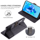 For Huawei P20 Lite (2019) MUXMA MX102 Horizontal Flip Canvas Leather Case with Stand & Card Slot & Wallet Function(Black)