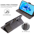For Huawei P20 Lite (2019) MUXMA MX102 Horizontal Flip Canvas Leather Case with Stand & Card Slot & Wallet Function(Grey)
