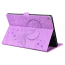 For Amazon Fire HD 8 (2015/2016/2017/2018) Love Butterfly Pattern Horizontal Flip Leather Case with Holder & Sleep / Wake-up Function(Purple)