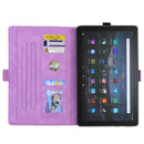 For Amazon Fire HD 8 (2015/2016/2017/2018) Love Butterfly Pattern Horizontal Flip Leather Case with Holder & Sleep / Wake-up Function(Purple)