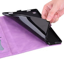 For Amazon Fire HD 8 (2015/2016/2017/2018) Love Butterfly Pattern Horizontal Flip Leather Case with Holder & Sleep / Wake-up Function(Purple)