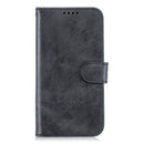 For Motorola Moto E6 Play Stitching Style 2-Color Cow Texture Horizontal Flip PU Leather Case with Holder & Card Slot & Lanyard(Black)