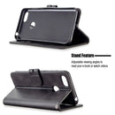 For Motorola Moto E6 Play Stitching Style 2-Color Cow Texture Horizontal Flip PU Leather Case with Holder & Card Slot & Lanyard(Black)