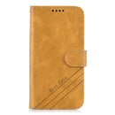 For Motorola Moto E6 Play Stitching Style 2-Color Cow Texture Horizontal Flip PU Leather Case with Holder & Card Slot & Lanyard(Yellow)