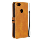 For Motorola Moto E6 Play Stitching Style 2-Color Cow Texture Horizontal Flip PU Leather Case with Holder & Card Slot & Lanyard(Yellow)