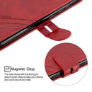 For Motorola Moto E6 Play Stitching Style 2-Color Cow Texture Horizontal Flip PU Leather Case with Holder & Card Slot & Lanyard(Red)
