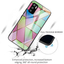 For Xiaomi Redmi Note 10 5G Abstract Marble Pattern Glass Protective Case(Rhombus Gradient)