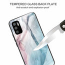 For Xiaomi Redmi Note 10 5G Abstract Marble Pattern Glass Protective Case(Abstract Gray)