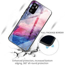 For Xiaomi Redmi Note 10 5G Abstract Marble Pattern Glass Protective Case(Abstract Red)