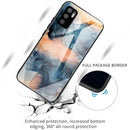 For Xiaomi Redmi Note 10 5G Abstract Marble Pattern Glass Protective Case(Abstract Blue)