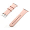 Silver Buckle Silicone Watch Band For Apple Watch Series 7 41mm / 6 & SE & 5 & 4 40mm / 3 & 2 & 1 38mm(Pink Sand)