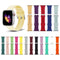 Silver Buckle Silicone Watch Band For Apple Watch Series 7 41mm / 6 & SE & 5 & 4 40mm / 3 & 2 & 1 38mm(Pink Sand)