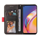 For OPPO A94 5G/F19 Pro+ 5G/Reno5 Z/A95 5G Business Stitching-Color Horizontal Flip PU Leather Case with Holder & Card Slots & Photo Frame & Lanyard(Red)