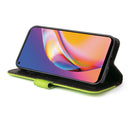 For OPPO A94 5G/F19 Pro+ 5G/Reno5 Z/A95 5G Business Stitching-Color Horizontal Flip PU Leather Case with Holder & Card Slots & Photo Frame & Lanyard(Green)