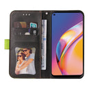 For OPPO A94 5G/F19 Pro+ 5G/Reno5 Z/A95 5G Business Stitching-Color Horizontal Flip PU Leather Case with Holder & Card Slots & Photo Frame & Lanyard(Green)