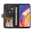 For OPPO A94 5G/F19 Pro+ 5G/Reno5 Z/A95 5G Business Stitching-Color Horizontal Flip PU Leather Case with Holder & Card Slots & Photo Frame & Lanyard(Grey)