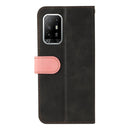 For OPPO A94 5G/F19 Pro+ 5G/Reno5 Z/A95 5G Business Stitching-Color Horizontal Flip PU Leather Case with Holder & Card Slots & Photo Frame & Lanyard(Pink)