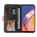 For OPPO A94 5G/F19 Pro+ 5G/Reno5 Z/A95 5G Business Stitching-Color Horizontal Flip PU Leather Case with Holder & Card Slots & Photo Frame & Lanyard(Pink)