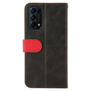 For OPPO Reno5 4G / 5G / Find X3 Lite Business Stitching-Color Horizontal Flip PU Leather Case with Holder & Card Slots & Photo Frame & Lanyard(Red)
