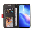 For OPPO Reno5 4G / 5G / Find X3 Lite Business Stitching-Color Horizontal Flip PU Leather Case with Holder & Card Slots & Photo Frame & Lanyard(Red)