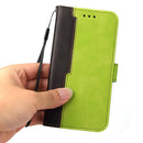 For OPPO Reno5 4G / 5G / Find X3 Lite Business Stitching-Color Horizontal Flip PU Leather Case with Holder & Card Slots & Photo Frame & Lanyard(Green)