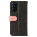 For OPPO Reno5 4G / 5G / Find X3 Lite Business Stitching-Color Horizontal Flip PU Leather Case with Holder & Card Slots & Photo Frame & Lanyard(Pink)
