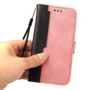 For OPPO Reno5 4G / 5G / Find X3 Lite Business Stitching-Color Horizontal Flip PU Leather Case with Holder & Card Slots & Photo Frame & Lanyard(Pink)
