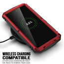 For Samsung Galaxy S21 FE R-JUST Shockproof Waterproof Dust-proof Metal + Silicone Protective Case with Holder(Red)