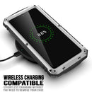 For Samsung Galaxy S21 FE R-JUST Shockproof Waterproof Dust-proof Metal + Silicone Protective Case with Holder(Silver)