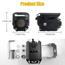 1 Pair M1 Motorcycle Rectangular Lens Spotlight External Work Light(Yellow White)