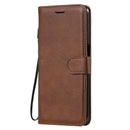 For OPPO A93 5G / A54 5G / A74 5G Solid Color Horizontal Flip Protective Leather Case with Holder & Card Slots & Wallet & Photo Frame & Lanyard(Brown)