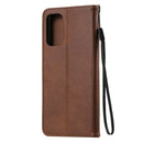 For OPPO A93 5G / A54 5G / A74 5G Solid Color Horizontal Flip Protective Leather Case with Holder & Card Slots & Wallet & Photo Frame & Lanyard(Brown)
