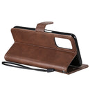 For OPPO A93 5G / A54 5G / A74 5G Solid Color Horizontal Flip Protective Leather Case with Holder & Card Slots & Wallet & Photo Frame & Lanyard(Brown)